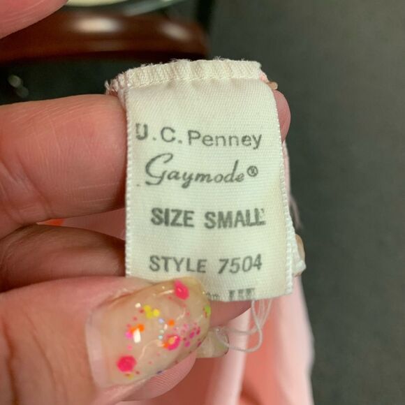 Vintage JC Penny Pink Night Gown Set sz S EUC - Picture 8 of 10